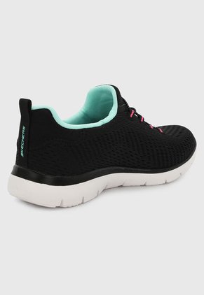 Tenis Training Negro-Verde Menta-Blanco Skechers Fast Attraction