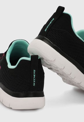Tenis Training Negro-Verde Menta-Blanco Skechers Fast Attraction