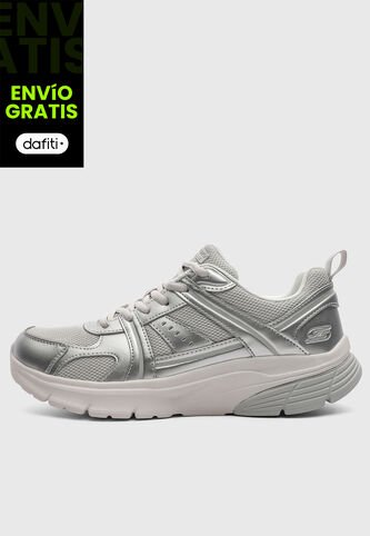 Tenis SKECHERS Bobs Vamos Plateado Skechers