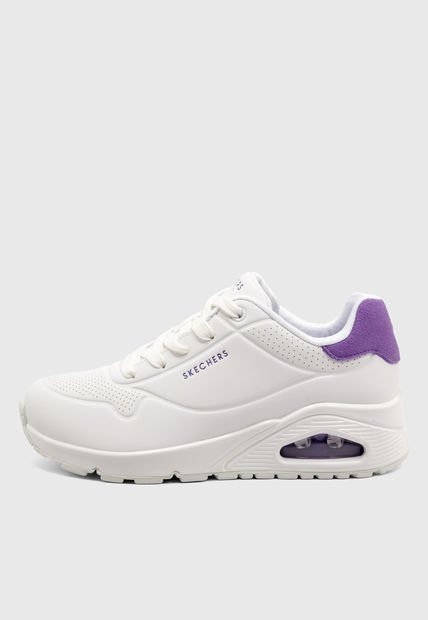 Tenis Lifestyle Blanco-Púrpura Skechers Street Uno- Pop Back