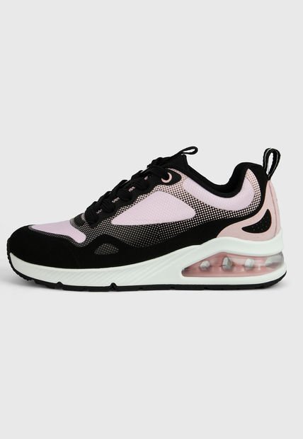 Tenis Lifestyle Negro-Rosa-Blanco Skechers Uno 2 - Mad Air