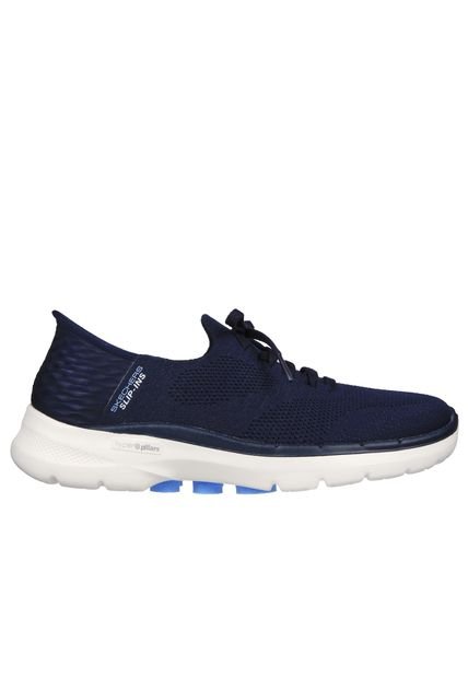 Tenis Skechers Slip-ins -  Color Azul Con Blanco Para Mujer