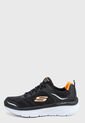 Tenis Training Negro-Blanco-Naranja Skechers Relaxed Fit: D'Lux Walker de Skechers