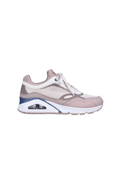 Tenis Mujer Skechers Uno Profile - Rosado-Blanco