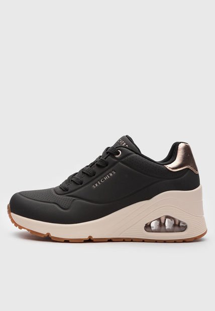 Tenis SKECHERS Uno Wedge - HI Steps Negro