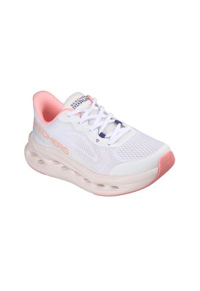 Tenis Skechers Mujer Max Cushioning Glide-Step - Blanco Rosado