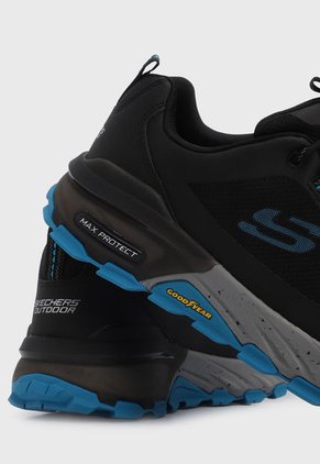 Tenis Outdoor Negro-Gris-Azul Skechers Max Protect