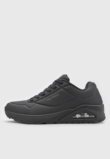 Tenis Lifestyle Negro-Gris Skechers Uno-Stand On Air
