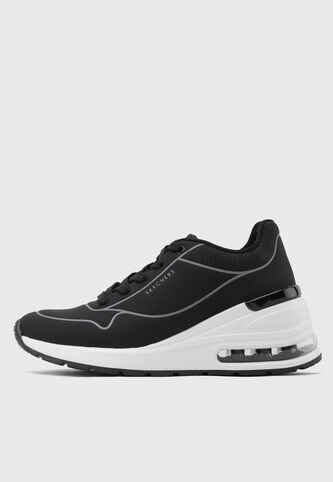 Tenis Lifestyle Negro-Blanco SKECHERS Million Air Higher Lifted Skechers
