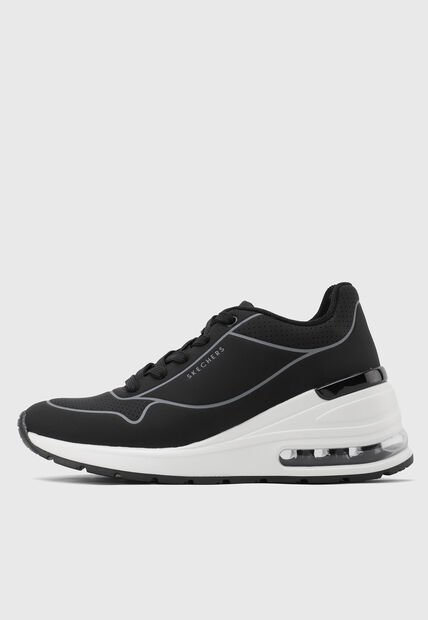 Tenis Lifestyle Negro-Blanco SKECHERS Million Air Higher Lifted