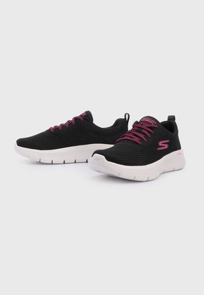 Tenis Lifestyle Negro-Fucsia-Blanco Skechers Go Walk Flex