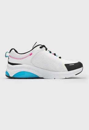 Tenis Running Blanco-Fucsia-Celeste Skechers Skech-Air Extreme 2.0