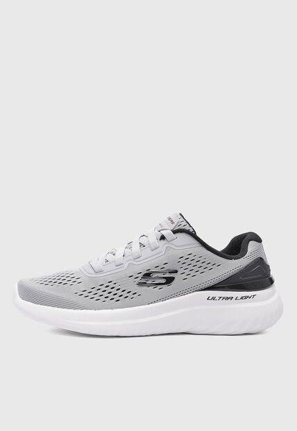 Tenis Running Gris-Negro-Blanco SKECHERS Bounder 2.0 Blendin