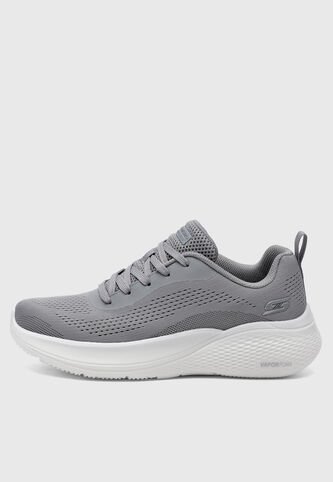 Tenis Training Gris-Blanco Skechers BOBS Infinity - Vapor Exact Skechers