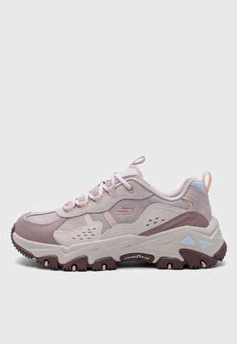 Tenis Outdoor Rosa-Malva-Beige Skechers D'lites Hiker Skechers