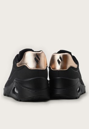 Tenis Lifestyle Negro-Oro Rosa Skechers Street Uno - Golden Air