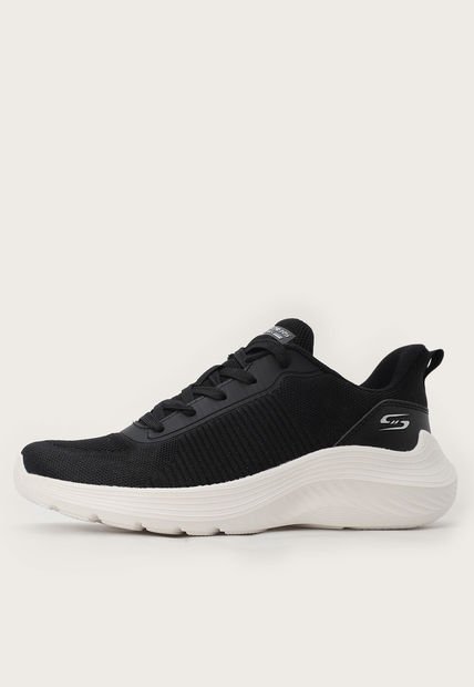 Tenis Training Negro-Blanco Skechers Bobs Sport Squad Waves