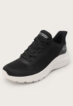 Tenis Training Negro-Blanco Skechers Bobs Sport Squad Waves