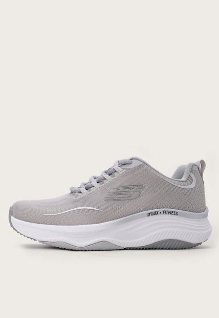 Tenis Training Gris-Plateado Skechers Relaxed Fit: D'Lux Fitness - Pure Glam