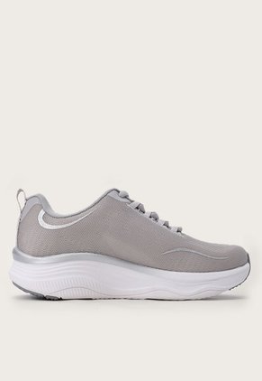 Tenis Training Gris-Plateado Skechers Relaxed Fit: D'Lux Fitness - Pure Glam