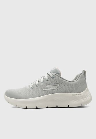 Tenis Walking Gris-Blanco-Rosa Skechers GO WALK Flex - Kali Skechers