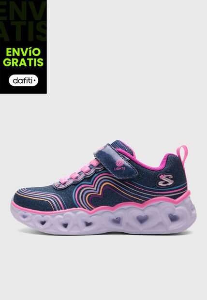 Tenis SKECHERS Heart Lights - Retro Hearts Azul