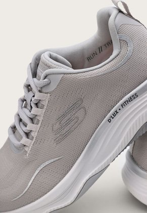 Tenis Training Gris-Plateado Skechers Relaxed Fit: D'Lux Fitness - Pure Glam