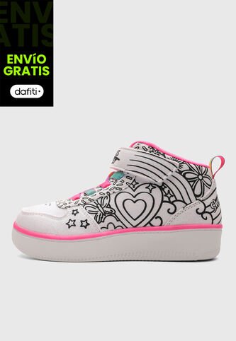 Tenis SKECHERS Sport Court 92 - Color Me Kicks Blanco Skechers