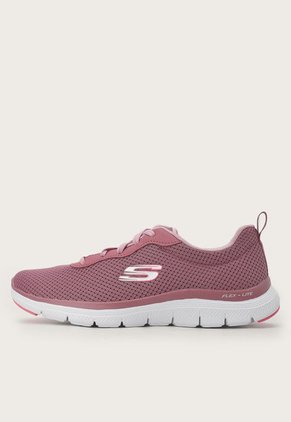 Tenis Training Malva-Blanco Skechers Flex Appeal 4.0-Brilliant View