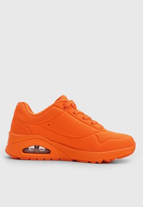 Tenis Lifestyle Naranja-Plateado Skechers Street Uno - Night Shades