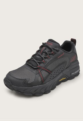 Tenis Outdoor Negro-Blanco-Rojo Skechers Max Protect