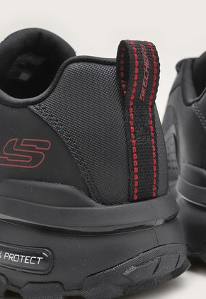 Tenis Outdoor Negro-Blanco-Rojo Skechers Max Protect