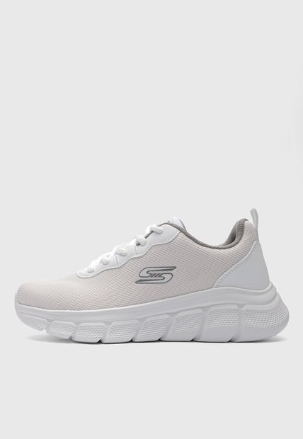 Tenis Lifestyle Beige-Blanco-Gris SKECHERS Bobs B Flex - Icy Edge
