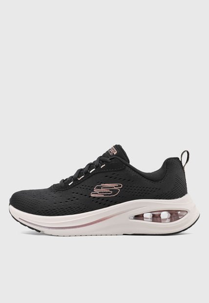 Tenis Running Negro-Marfil-Oro Rosa SKECHERS Skech-Air Meta - Neutral Air