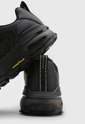 Tenis de Senderismo Negro-Blanco Skechers Max Protect