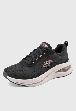 Tenis Running Negro-Marfil-Oro Rosa SKECHERS Skech-Air Meta - Neutral Air