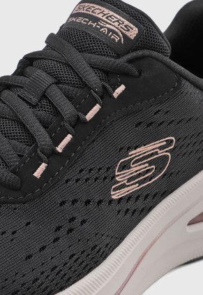 Tenis Running Negro-Marfil-Oro Rosa SKECHERS Skech-Air Meta - Neutral Air