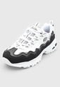 Tenis Lifestyle Blanco-Negro-Gris Skechers D'Lites-Get Wavy de Skechers