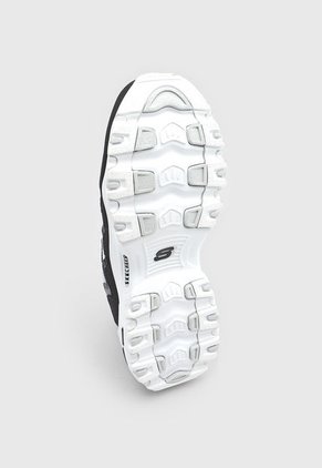 Tenis Lifestyle Blanco-Negro-Gris Skechers D'Lites-Get Wavy