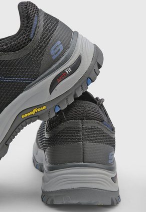 Tenis de Senderismo Negro-Gris-Azul Skechers Relaxed Fit-Arch Fit Dawson - Mahone