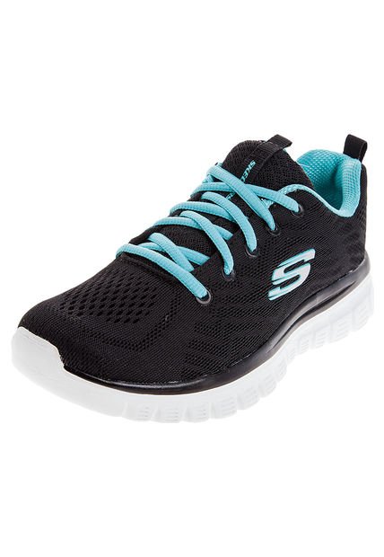 Running Negro-Verde aguamarina Skechers