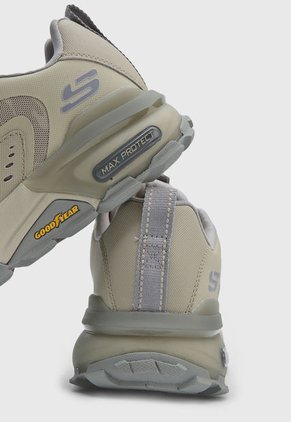 Tenis de Senderismo Beige-Gris Skechers Max Protect - Task Force