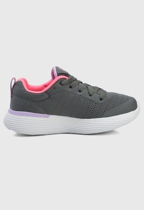 Tenis Lifestyle Gris-Rosa-Lila Skechers Kids GOrun 400 V2- Basic Edge
