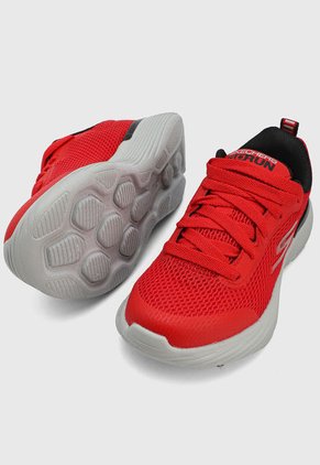 Tenis Running Rojo-Gris-Negro Skechers Kids Omega