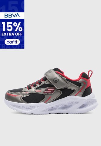 Tenis SKECHERS Meteor Lights - Glow Strider Negro Skechers