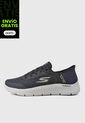 Tenis Training Azul Petróleo-Negro SKECHERS GOwalk Flex - New World de Skechers