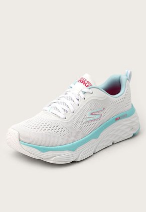 Tenis Running Blanco-Aguamarina-Fucsia Skechers Max Cushioning Elite - Ziva