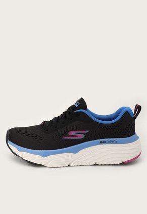 Tenis Running Negro-Celeste-Fucsia Skechers Max Cushioning Elite