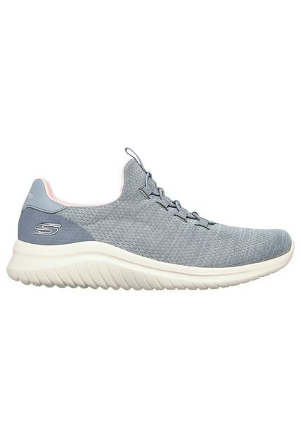 Tenis Skechers Ultraflex 2.0 Delightful Sport Color Gris/Rosa Para Mujer