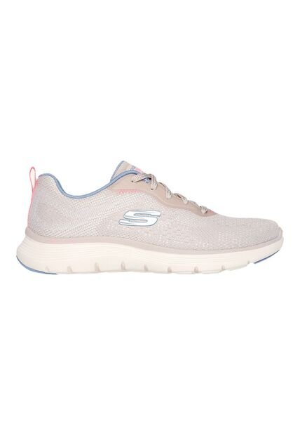 Tenis Skechers Mujer  Flex Appeal 5.0  - Biege - Blanco